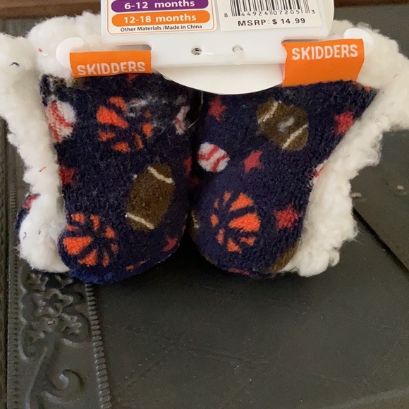 Skidders Plush Booties- Sports Theme - Picture 3 of 6